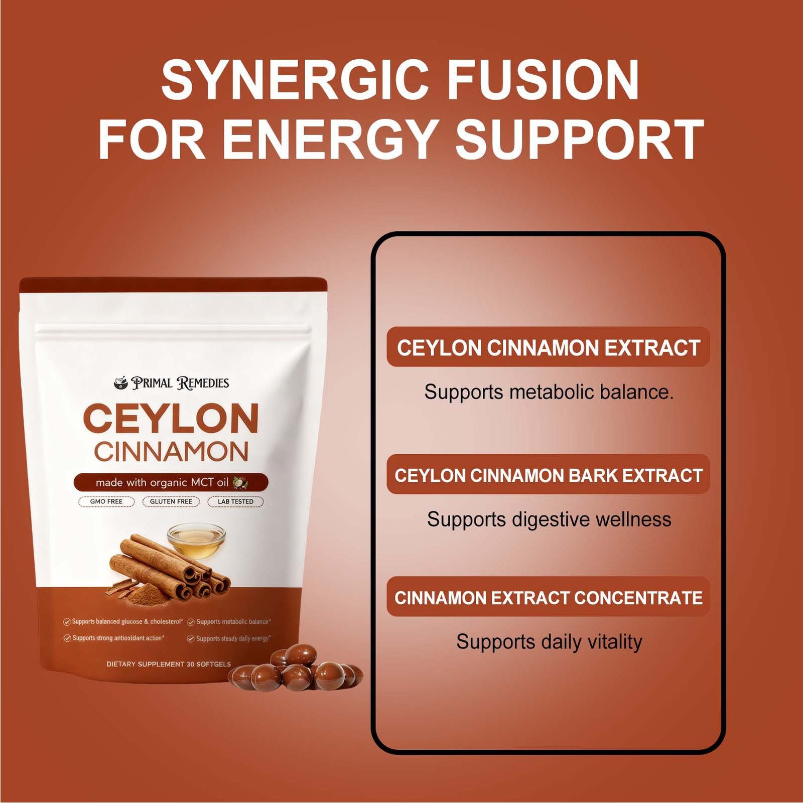 Ceylon Cinnamon Softgels, Ceylon Cinnamon Soft Gels 7200Mg Equivalent