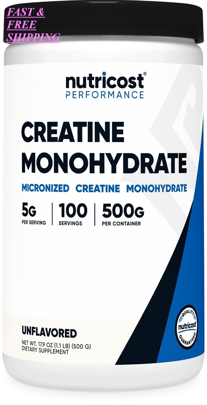 2 BOTTLES–LUXRY NEW Nutricost Pure Creatine Monohydrate 500 Gram Powder