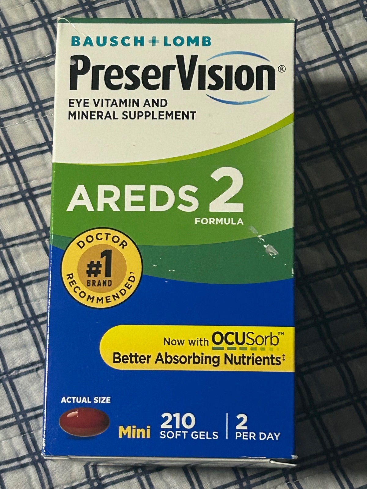 Bausch Lomb PreserVision AREDS 2 Formula 210 Soft Gels Eye Vitamin 4/2027