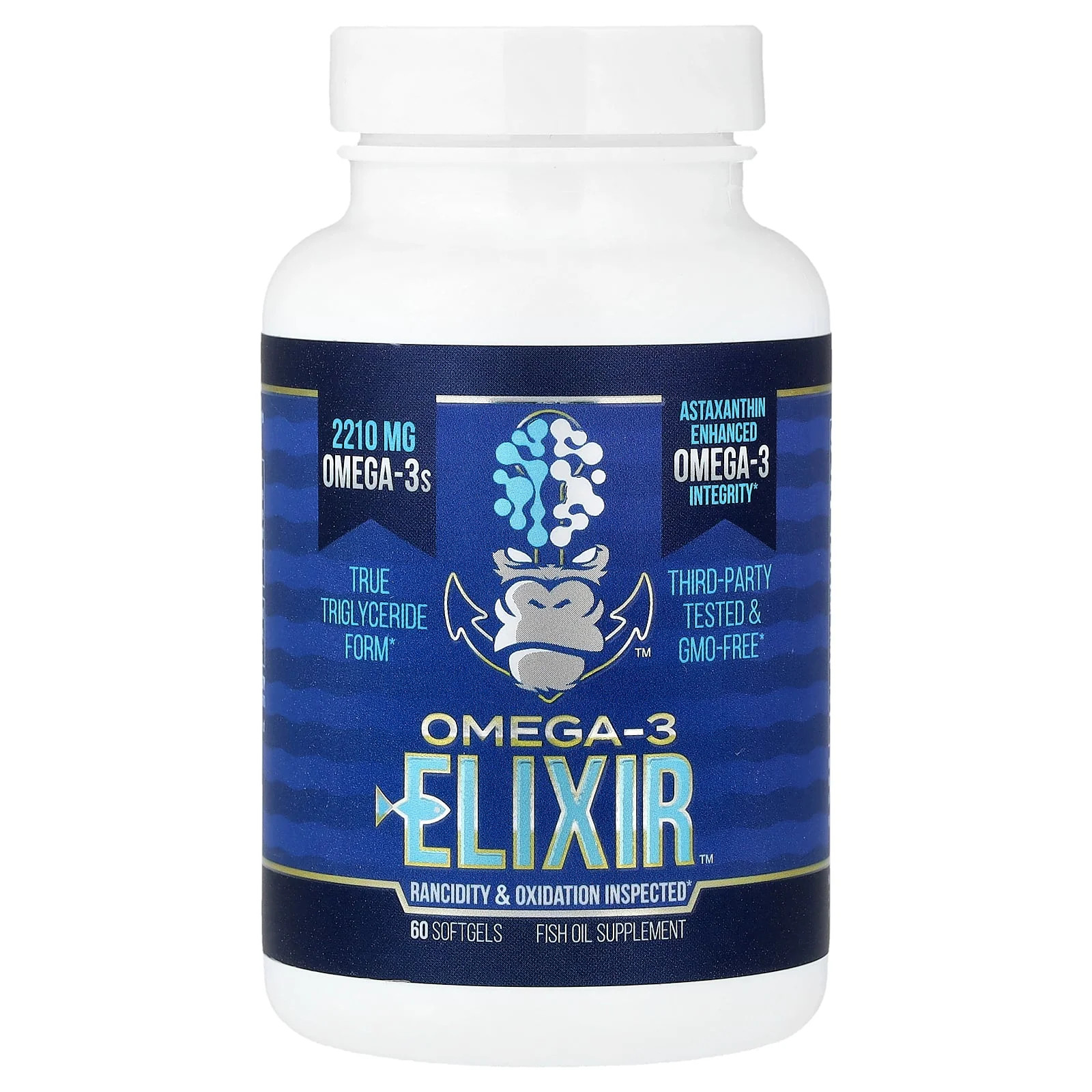 2 X Gorilla Mind, Omega-3 Elixir�, 60 Softgels
