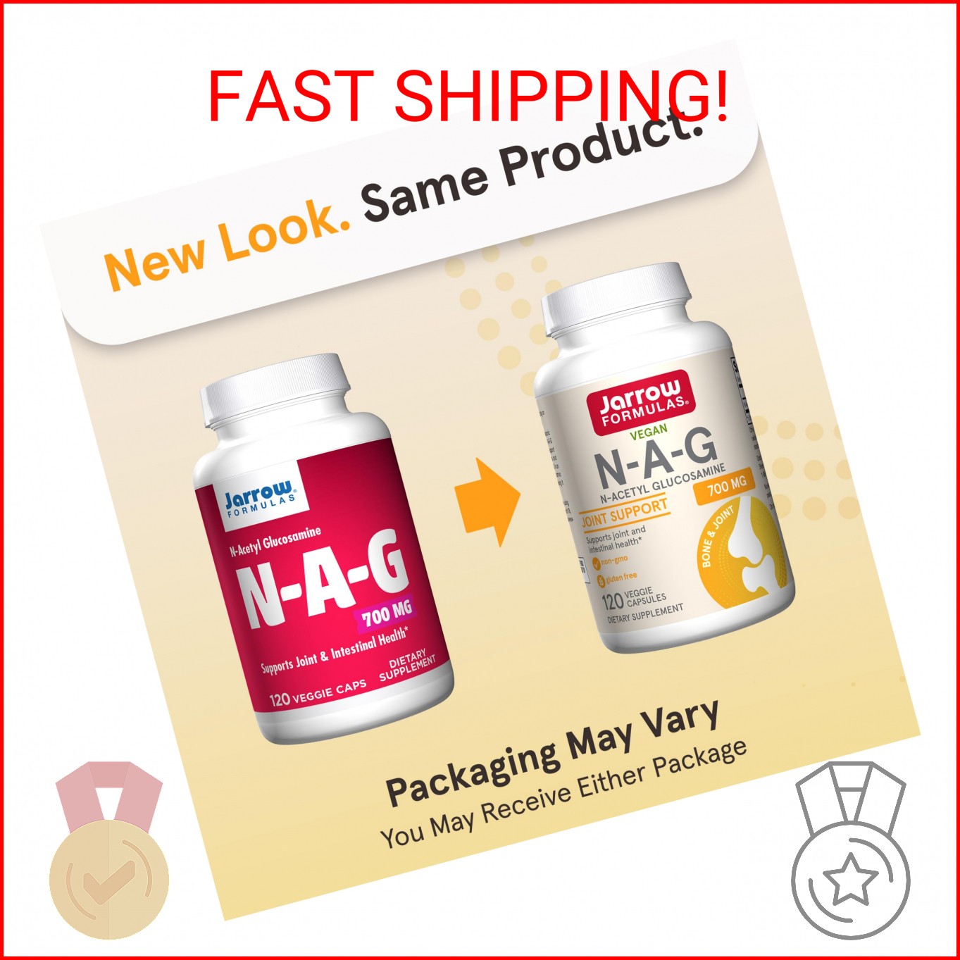 Jarrow Formulas® N-A-G 700 mg, N-Acetyl Glucosamine, Acetylated Form of Glucosam