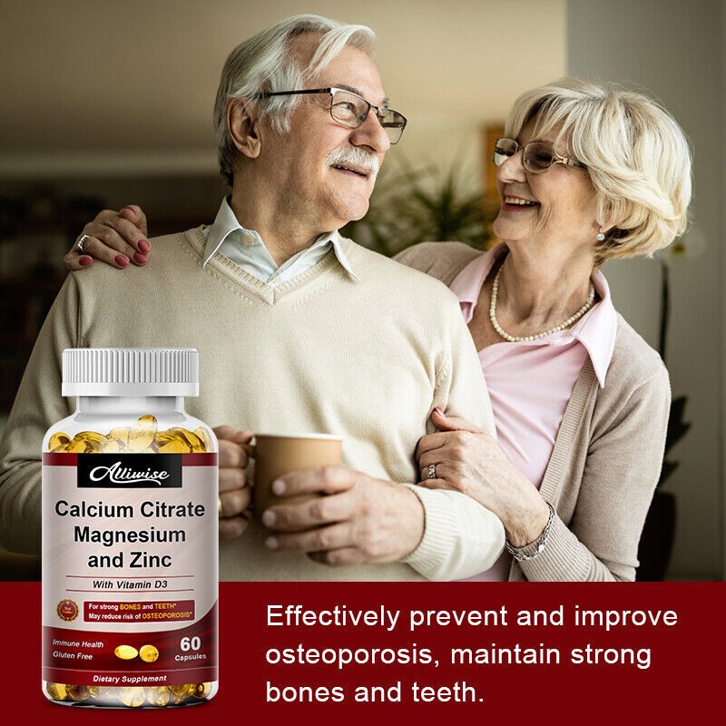 Calcium Magnesium Zinc with Vitamin D3 For Bone Health Muscle 120-600Capsules