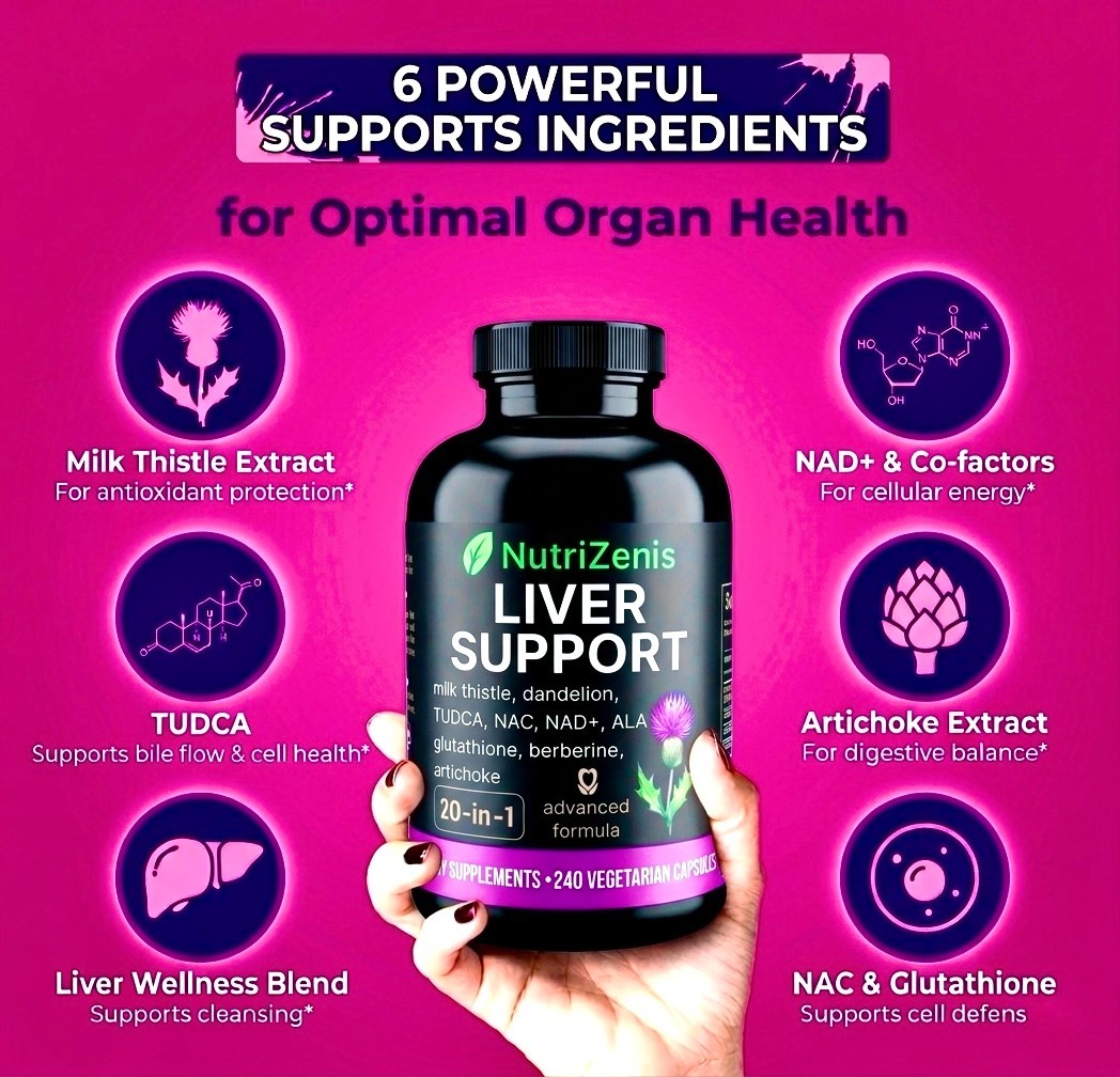 Liver Support Detox Supplement – Natural Liver Cleanse Pills, 240 caps – 4 month