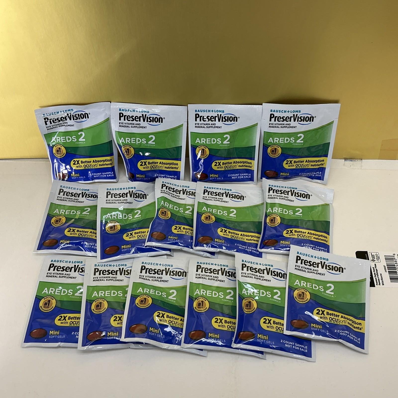 Lot Of 30-2 Pack PreserVision AREDS 2 Mini Softgels Bausch & Lomb Vision Support