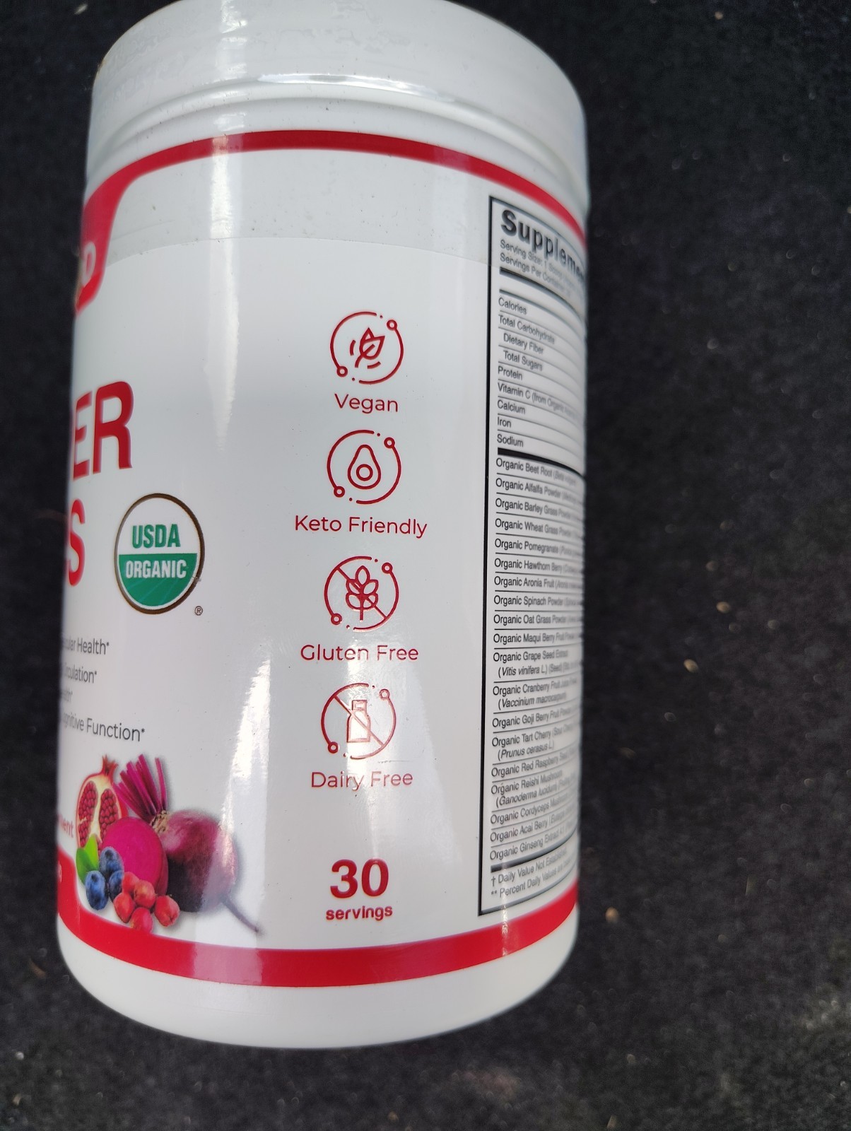 LIVE-GOOD Reds, Organic, Superfood, Detox, Purify 1 Bottle Organic Super Reds