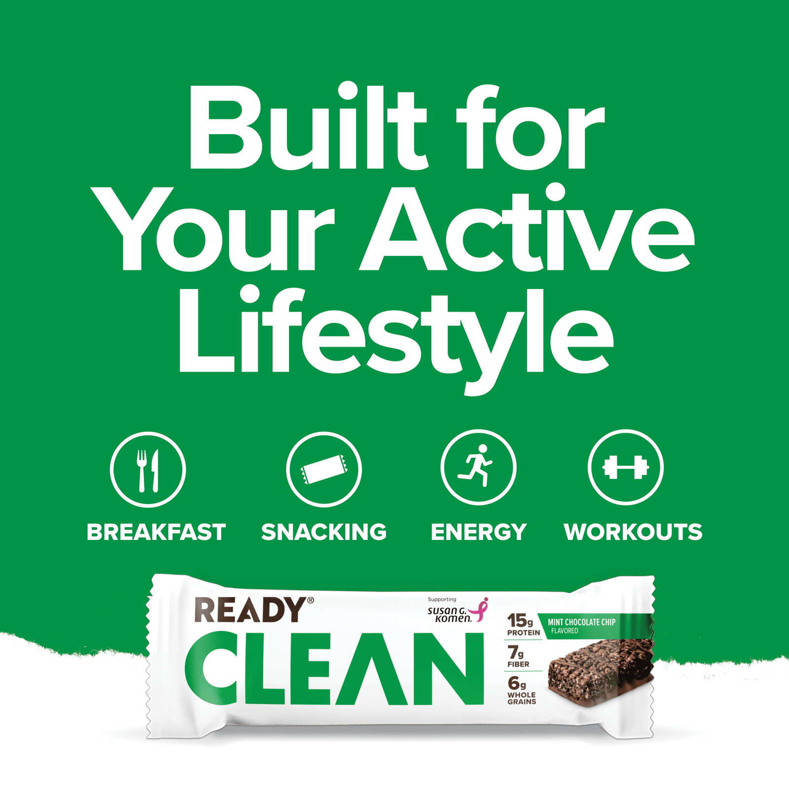 Ready® Protein Bar, Mint Chocolate Chip 5 Count Bars