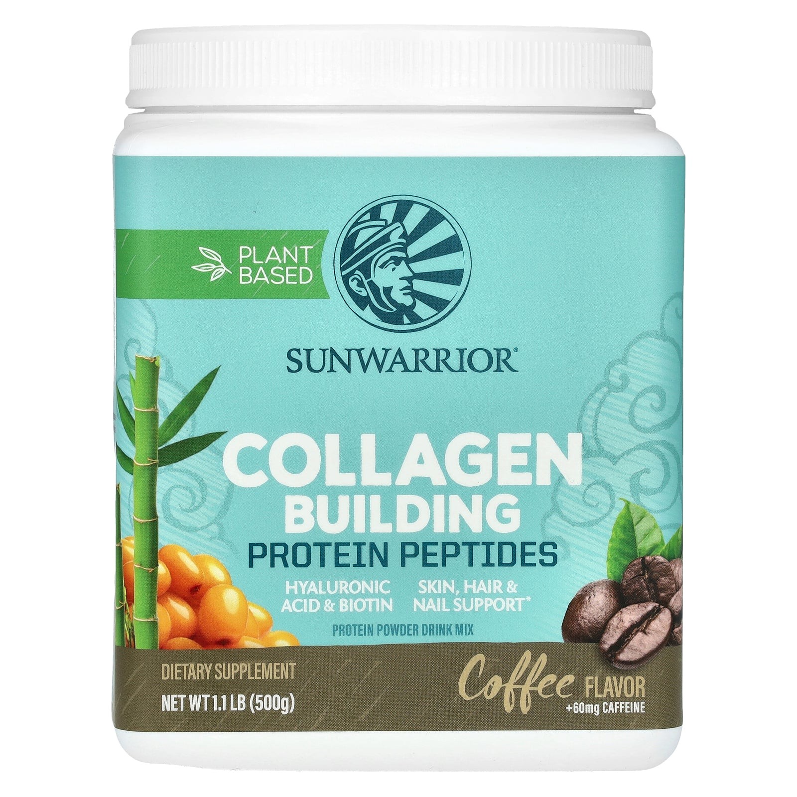 2 X Sunwarrior, Collagen Building Protein Peptides, Coffee, 1.1 lb (500 g)