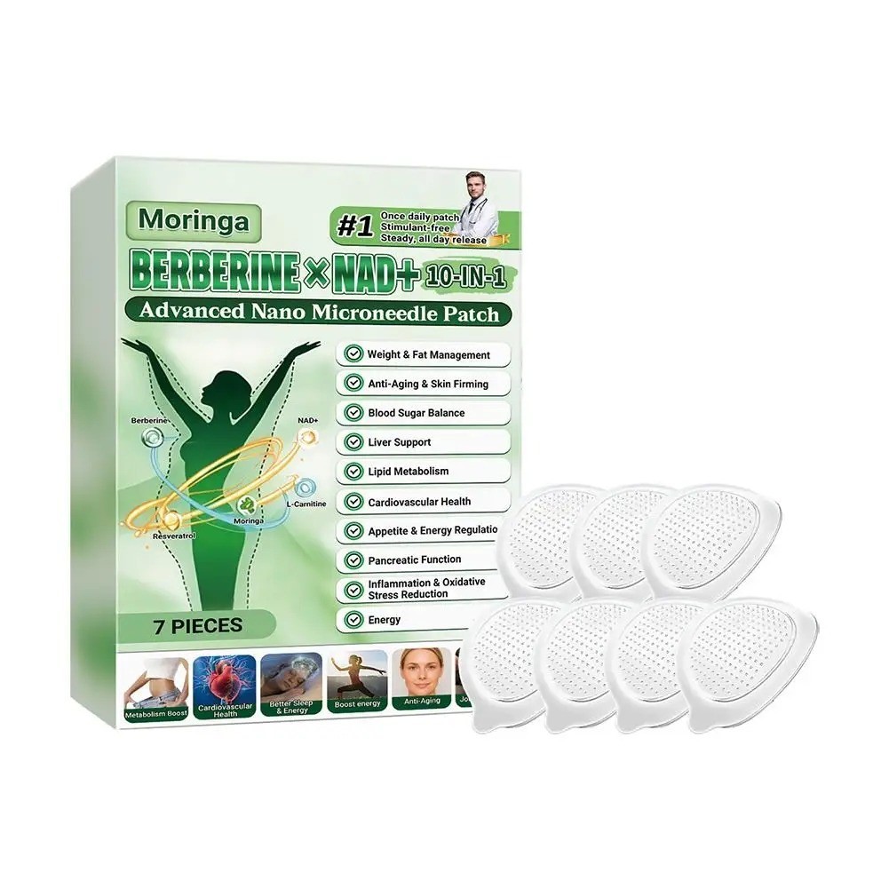 GLORENDA Moringa Berberine 10-in-1 Advanced Nano Microneedle Patch (7pcs/box)