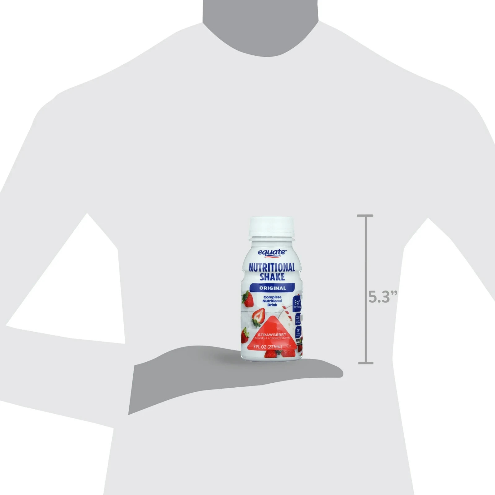 Equate Original Meal Replacement Nutritional Shakes, Strawberry, 8 Oz, 24 Count