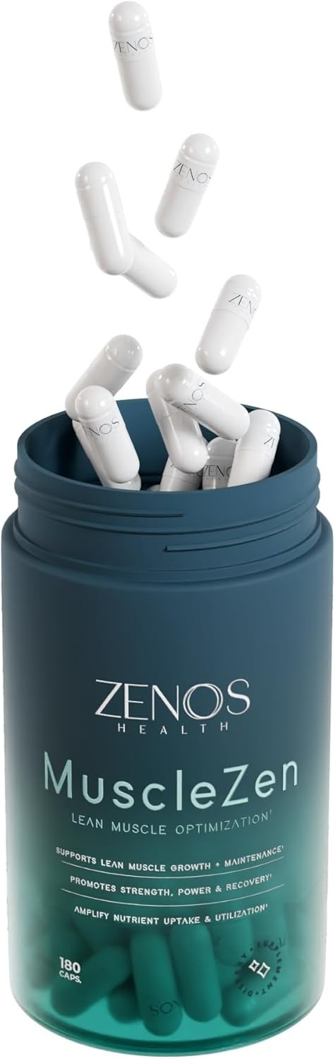 Zenos Health MuscleZen Muscle Builder for Men – ATP Supplements for Strength …