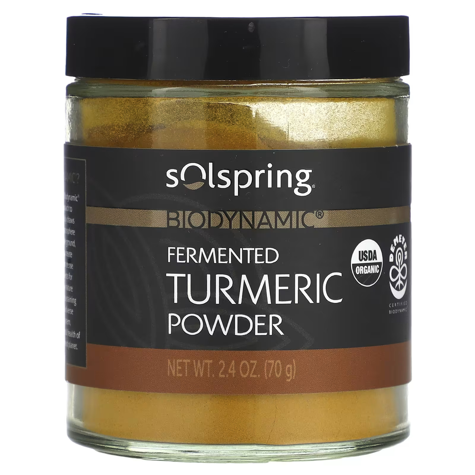 2 X Dr. Mercola, Solspring, Biodynamic, Fermented Turmeric Powder, 2.4 oz (70 g)