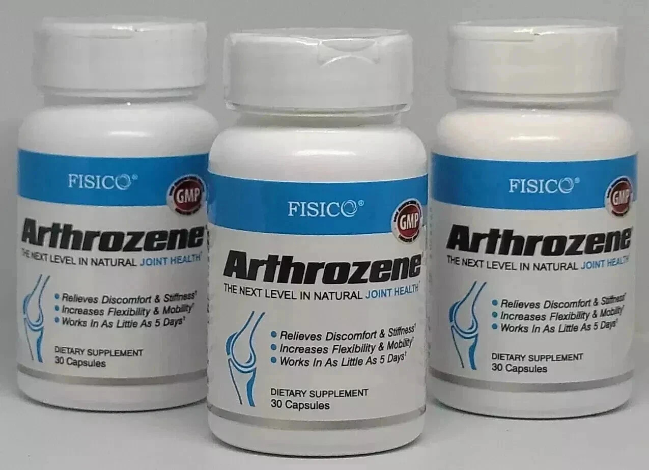 (3) Fisico Arthrozene Natural Joint Health Supplement 30 Capsules New Exp 12/26