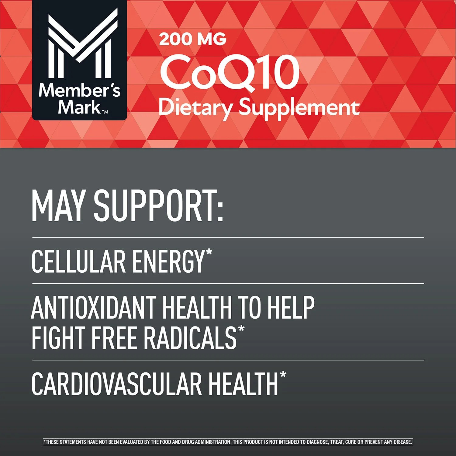 Member’s Mark CoQ10 Softgels 200 mg, 180 count — Supports Heart Health
