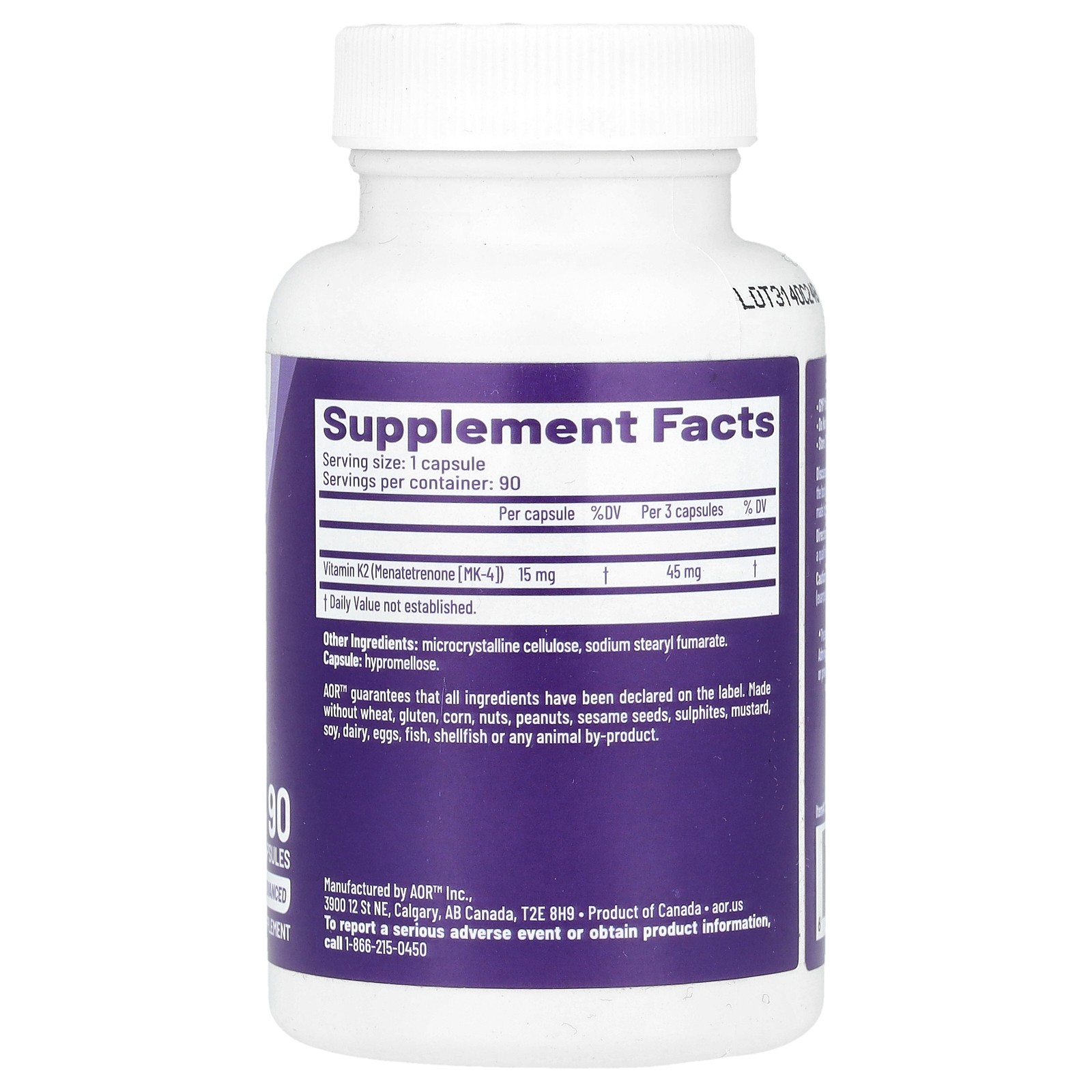 Peak K2, 90 Capsules