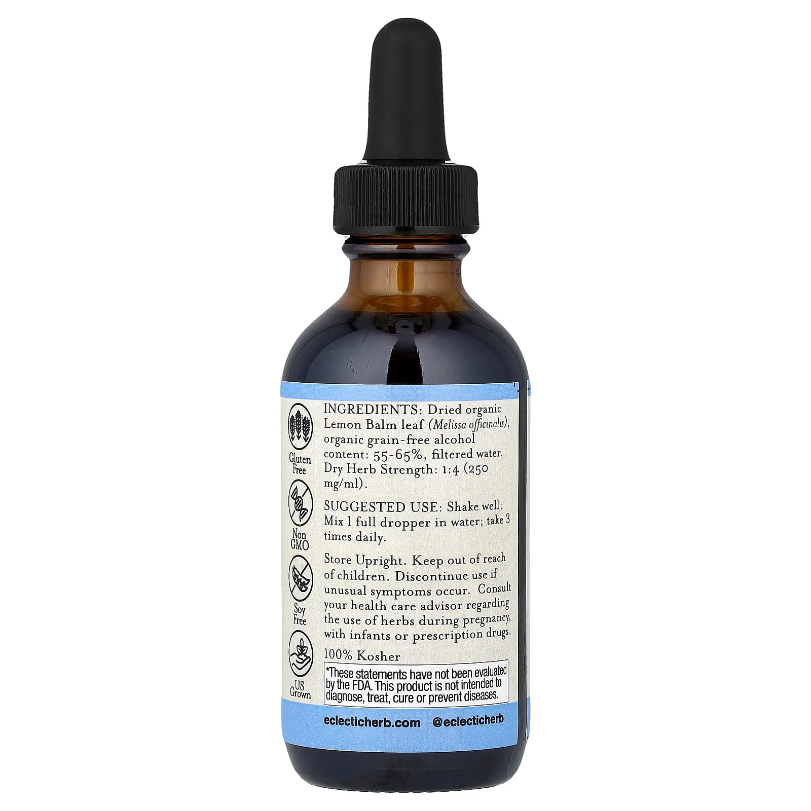 2 X Eclectic Herb, Lemon Balm Extract, Relaxation Support, 2 fl oz (60 ml)