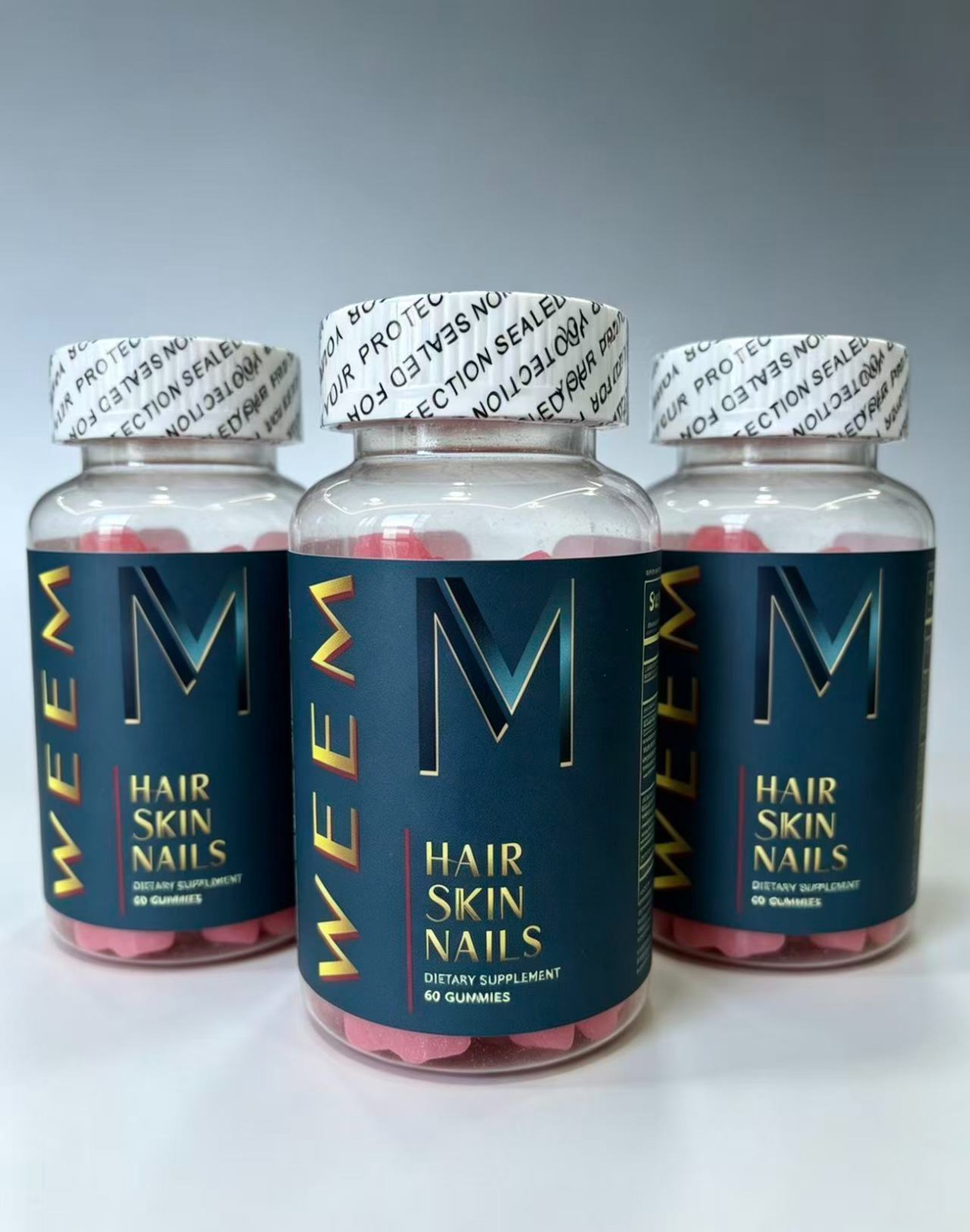3 Packs WEEM Hair Skin and Nails Gummies, Vegan biotin Vitamins, Healthy Hair