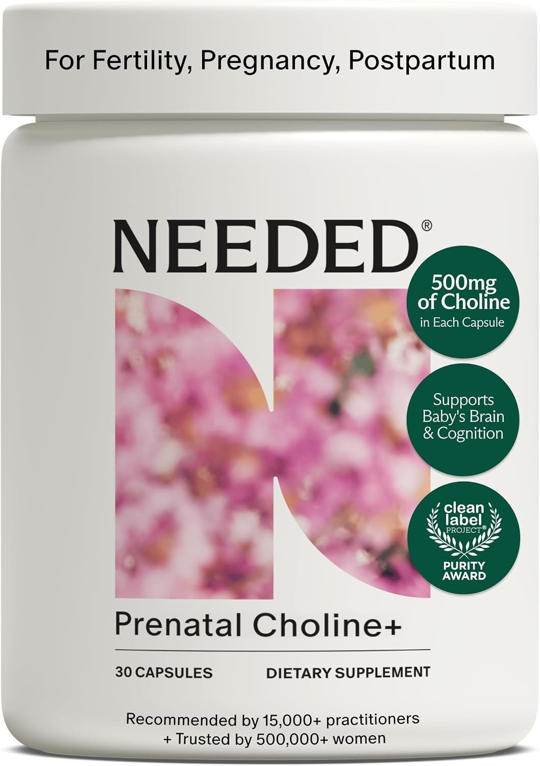 Needed. Prenatal Choline+ Liquid Capsules for Cognitive 30 Capsules Exp.02/2028