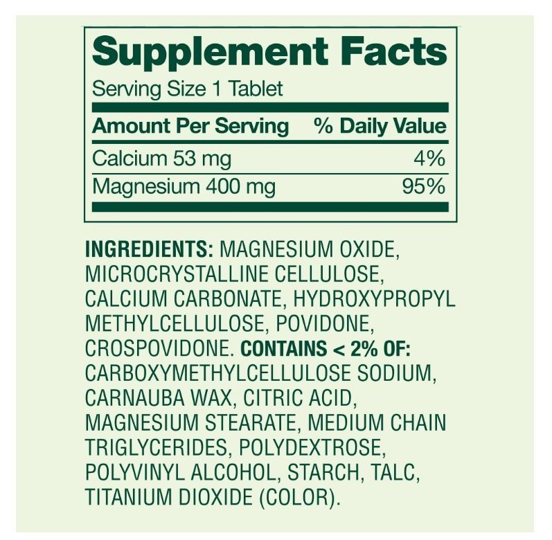 Spring Valley Extra Strength Magnesium Dietary Supplement 400 Mg 250 Count