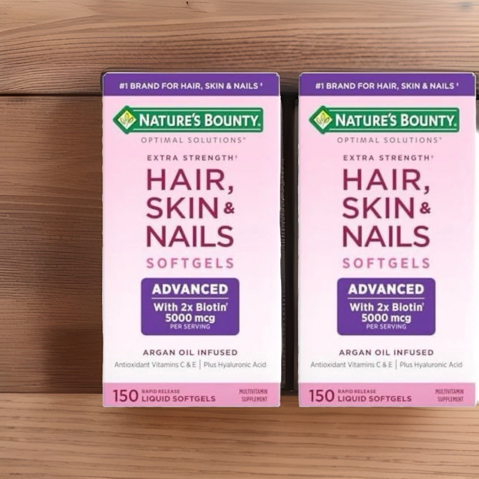 Nature’s Bounty 2 PACK – Hair Skin Nails Extra Strength Biotin/Exp. 2026+