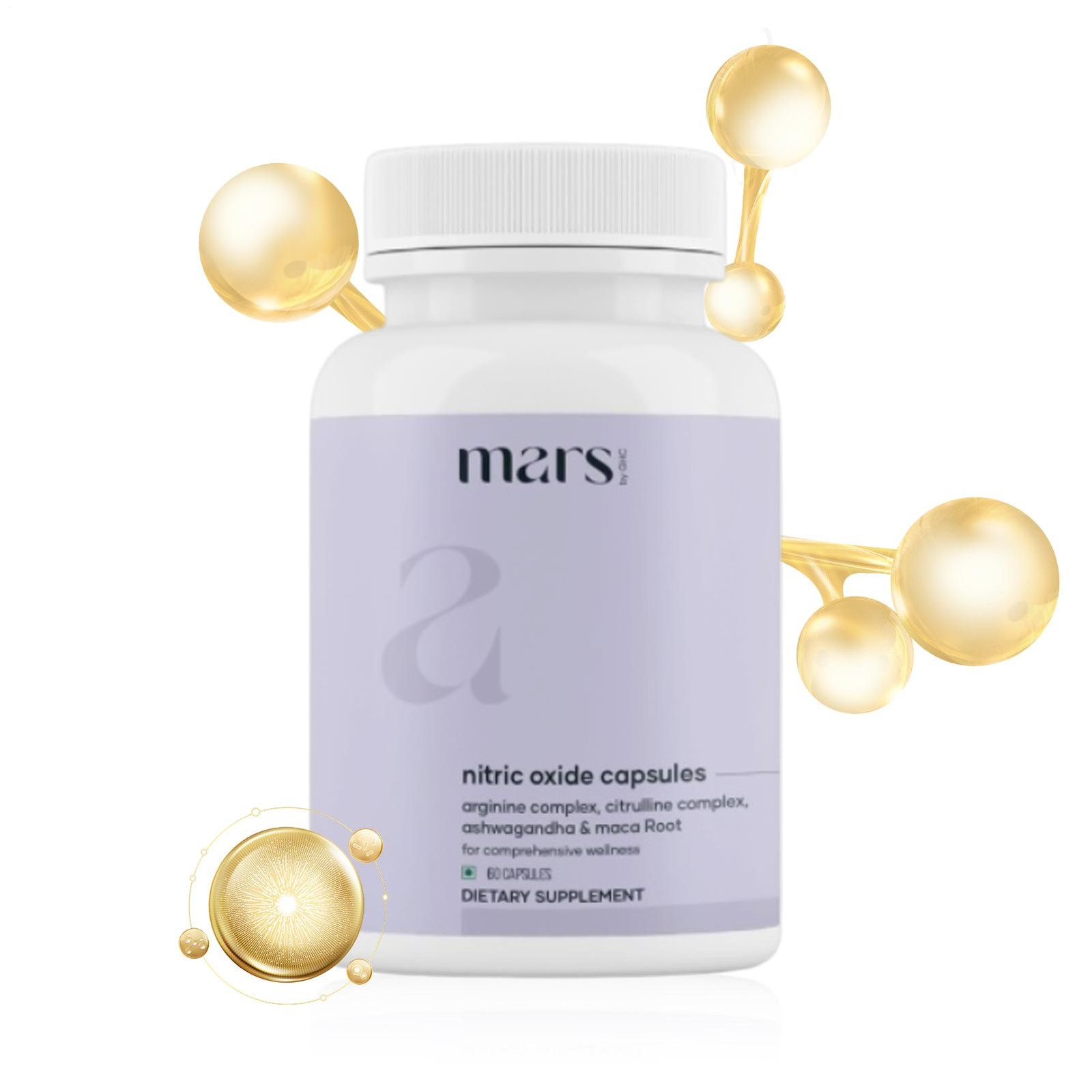 Mars Nitric Oxide Capsules Pack Of 1-2 – Supports Energy – Circulation & Muscle