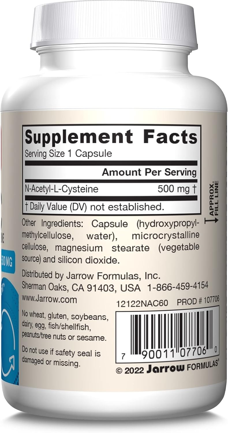 Liver Health Support with N-A-C 500mg – Antioxidant Power in 60 Veggie Capsules