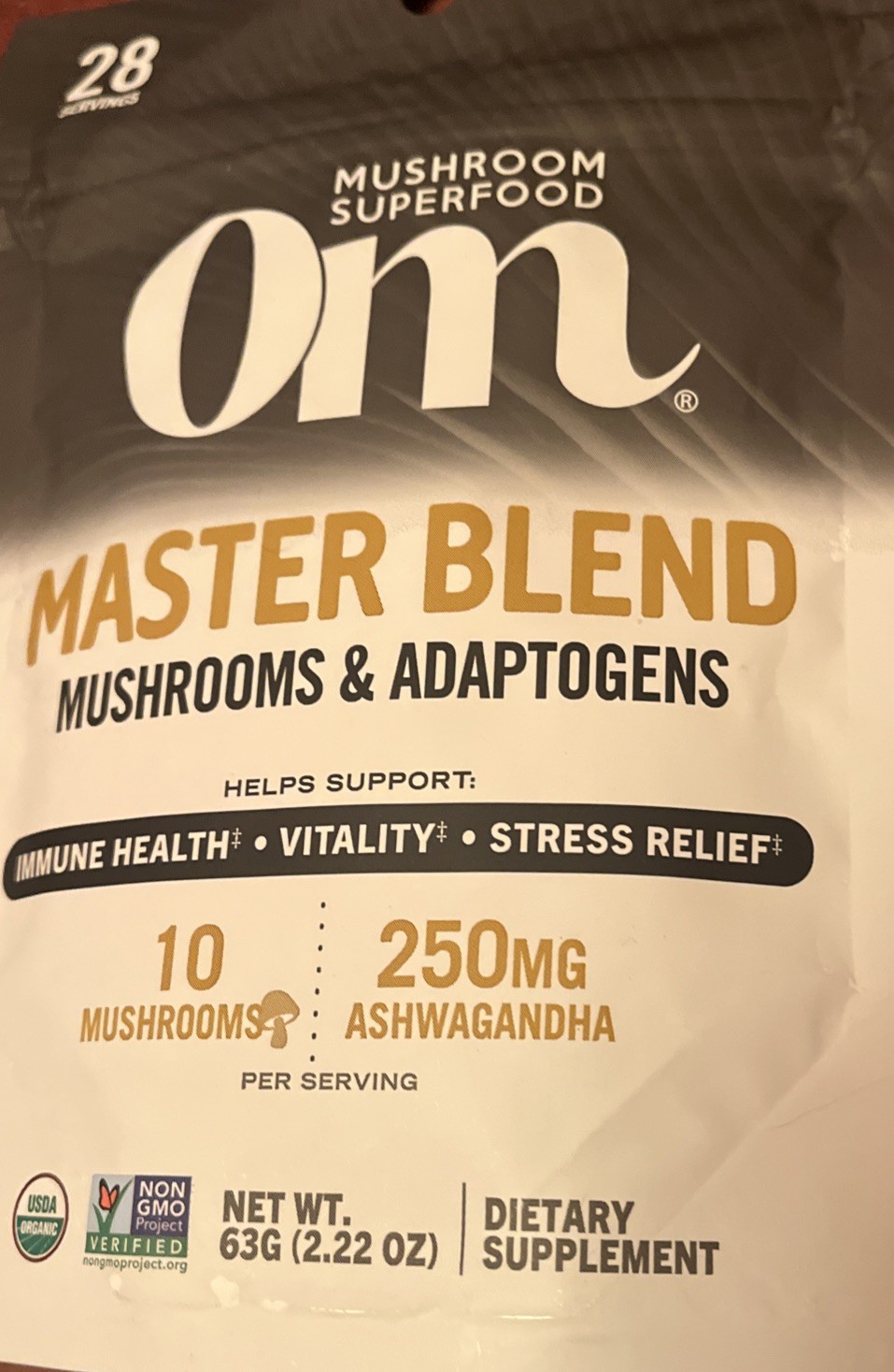 Om Mushroom Master Blend Powder 2.22 Oz Adaptogens Supplements. Exp 04/2026