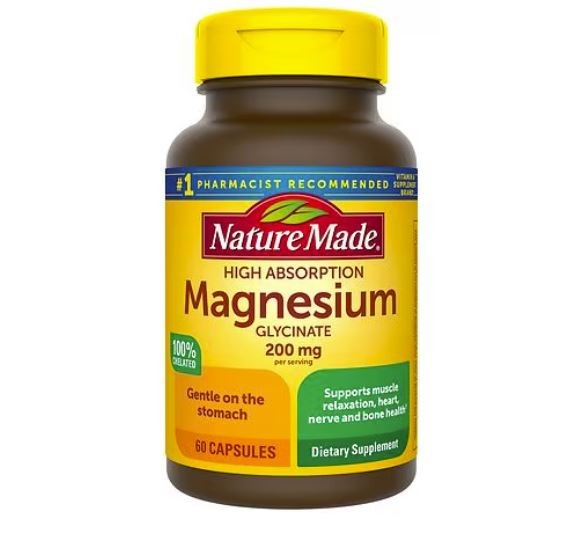 Nature Made Magnesium Glycinate 200mg Dietary Supplement Capsule – 60 count
