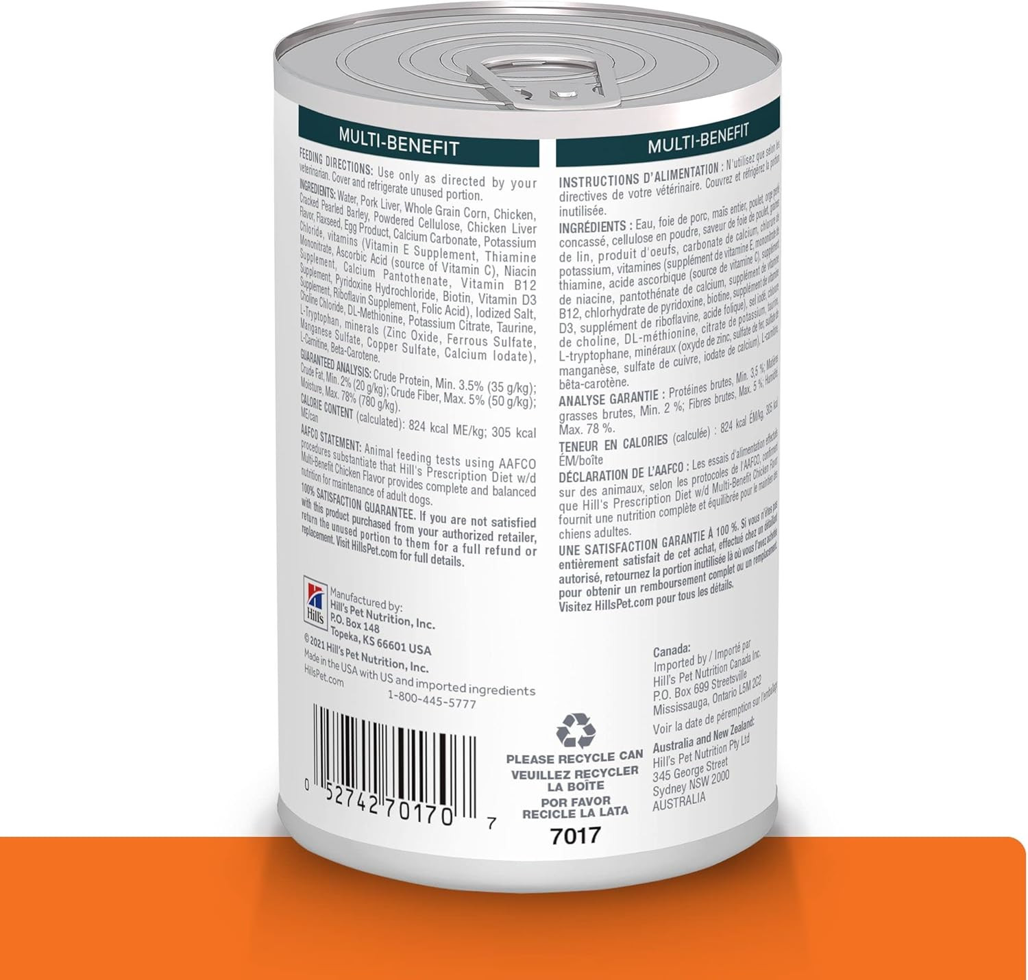 W/D Multi-Benefit Digestive/Weight/Glucose/Urinary Management Wet Dog Food, Chic