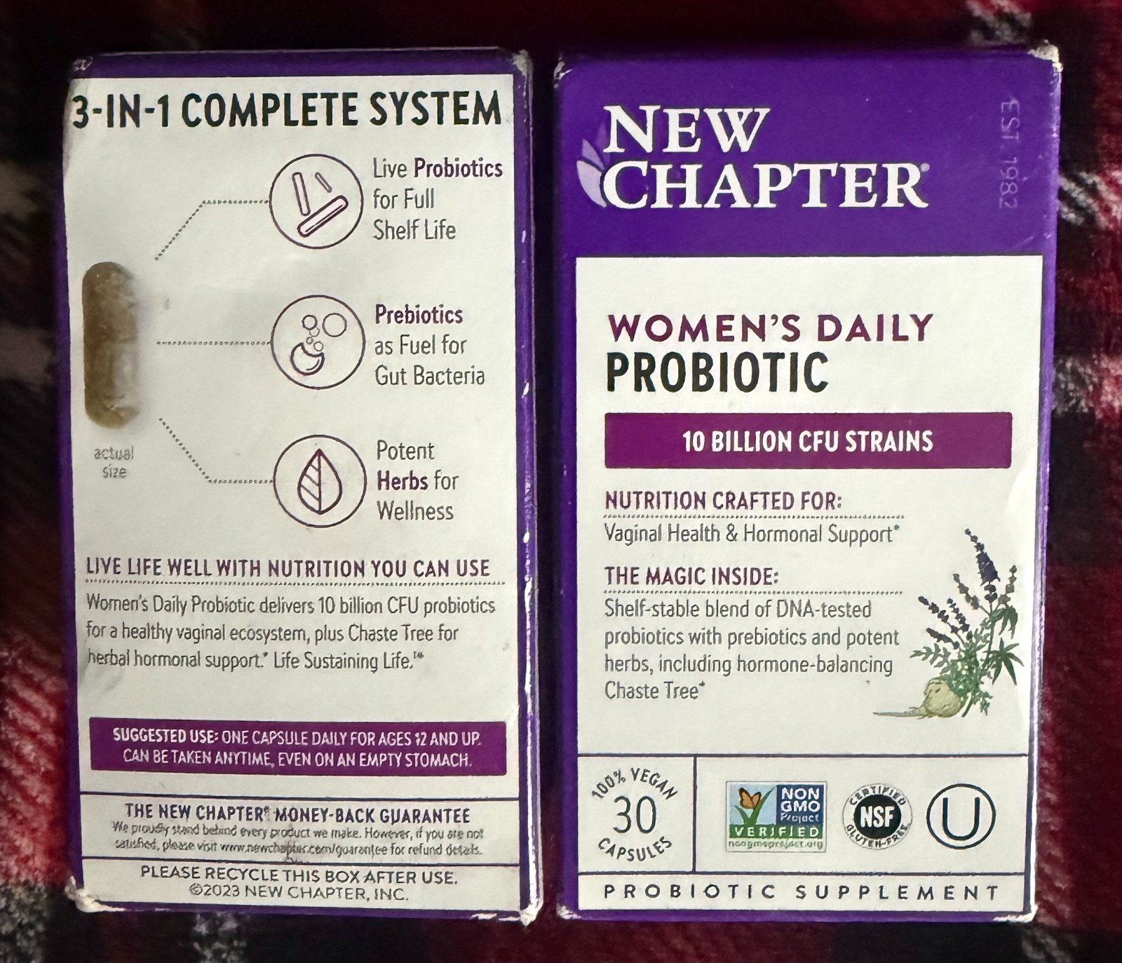 LOT OF 2 New Chapter Women’s Daily Probiotic 30 CT X2 Vegan EXP 05/2026+ NEW