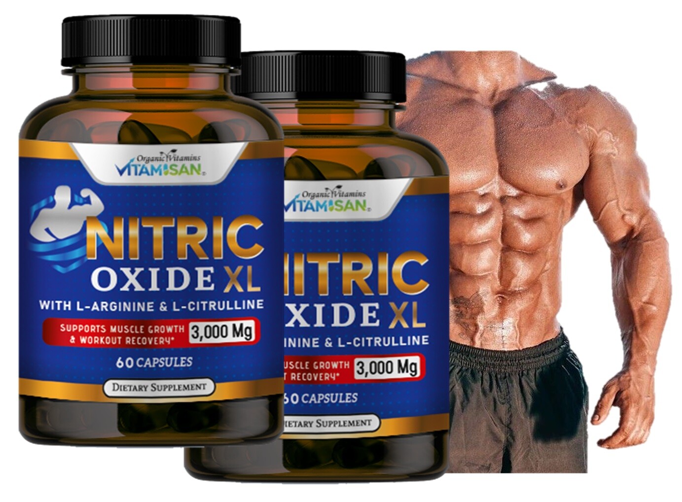 Nitric Oxide Booster L-Arginine, L-Citrulline 3000mg 120 Caps HIGHEST POTENCY
