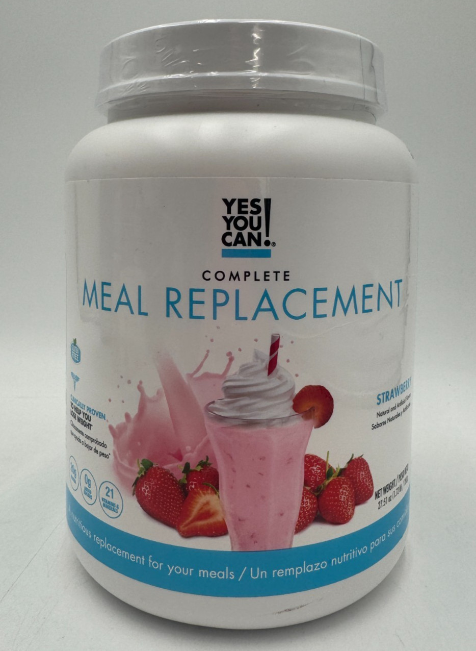 Yes You Can! Complete Meal Replacement Powder Strawberry 1.72 lbs, EXP: 8/27
