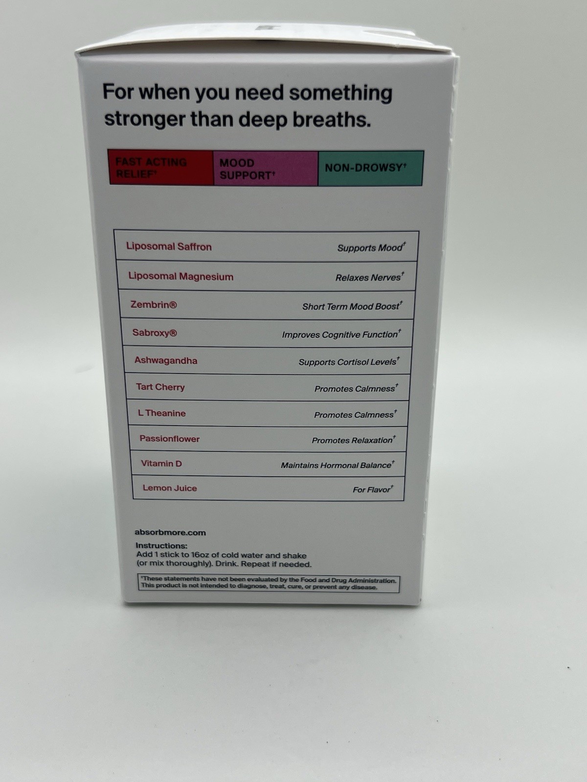 THE ABSORPTION COMPANY ENERGY OR CALM 7 STICKS PER BOX NET WT. 2.7 OZ