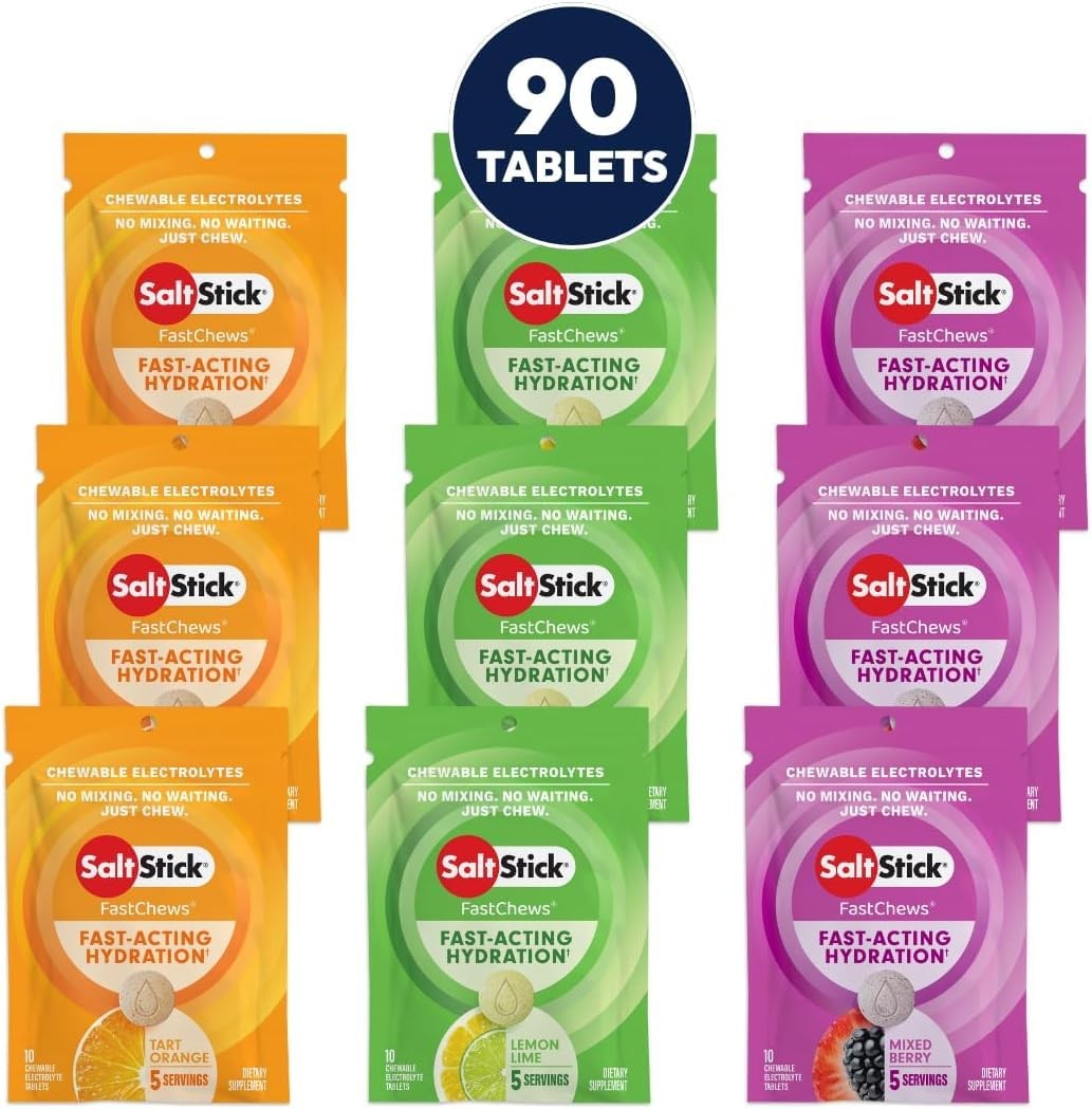 SaltStick Electrolyte FastChews 90 Count Best Sellers Variety Pack of Reseal…
