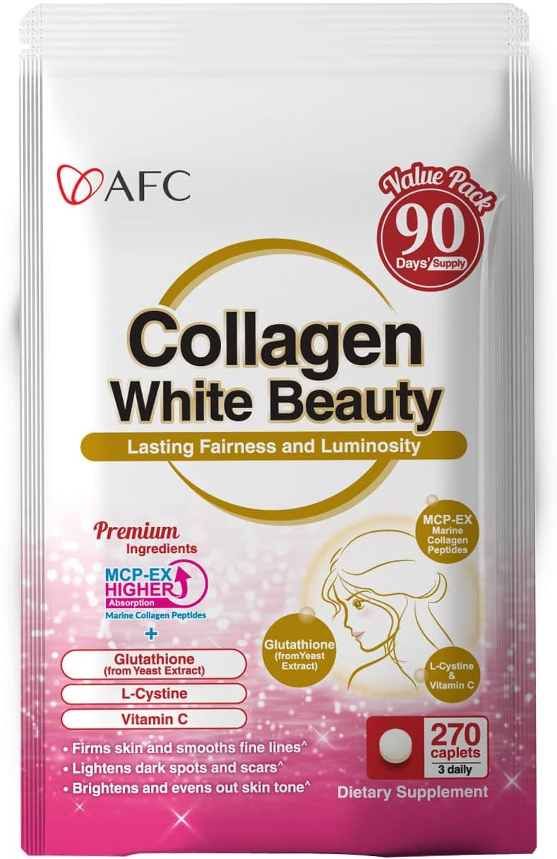 AFC Japan Collagen White Beauty with Marine Collagen Peptide, Glutathione, L-Cys