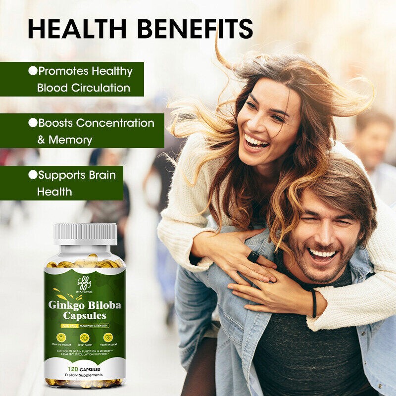 Ginkgo Biloba Capsules, Supports Brain Function & Memory, Healthy Circulation~