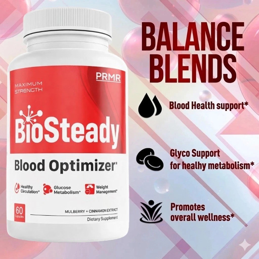 (5 pack) BioSteady Blood Health Support Dietary Supplement – ( 300 Capsules )
