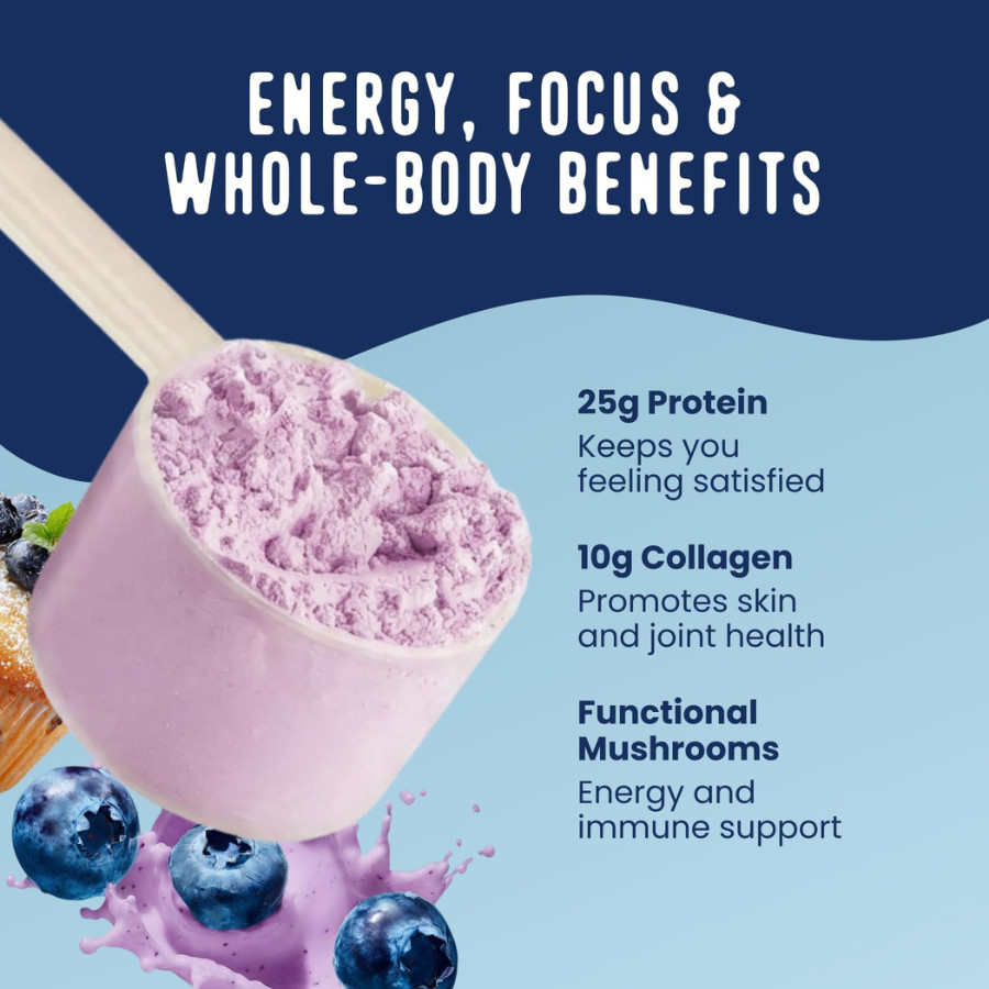 FlavCity Blueberry Muffin Protein Smoothie – On the Go Meal Alternative 20 Srv