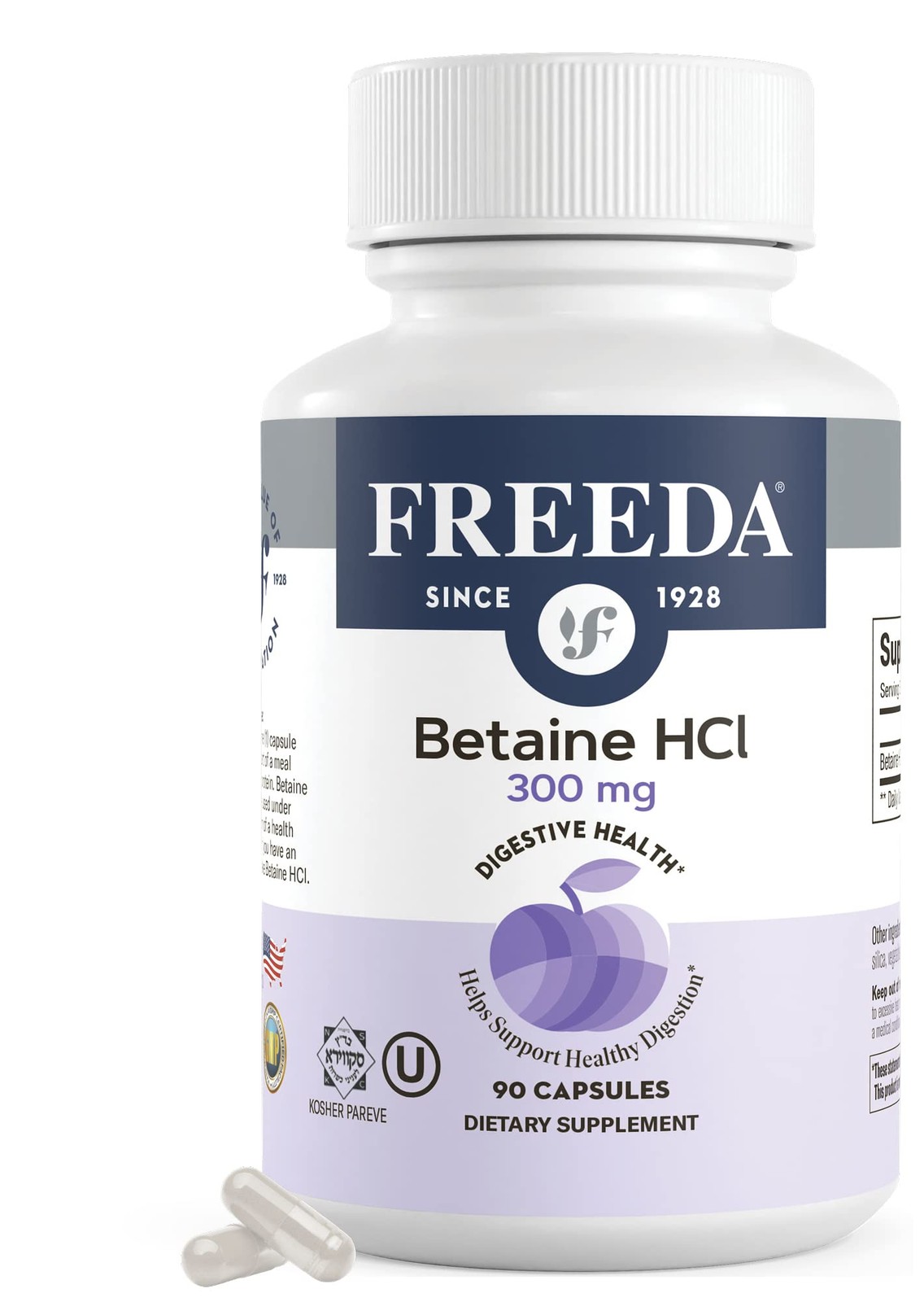 Betaine HCl – Vegan Betaine Supplement Digestive Supplement for Healthy Diges…