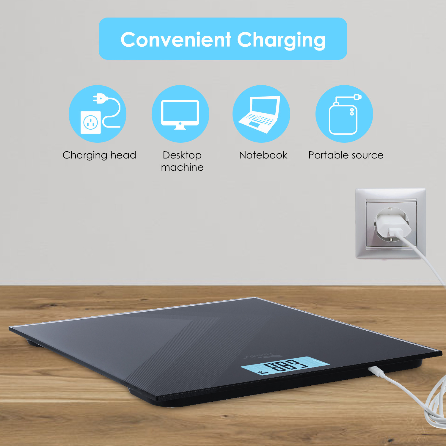 Digital Electronic LCD Scale 400LB/180KG Personal Bathroom Body Weight Scale