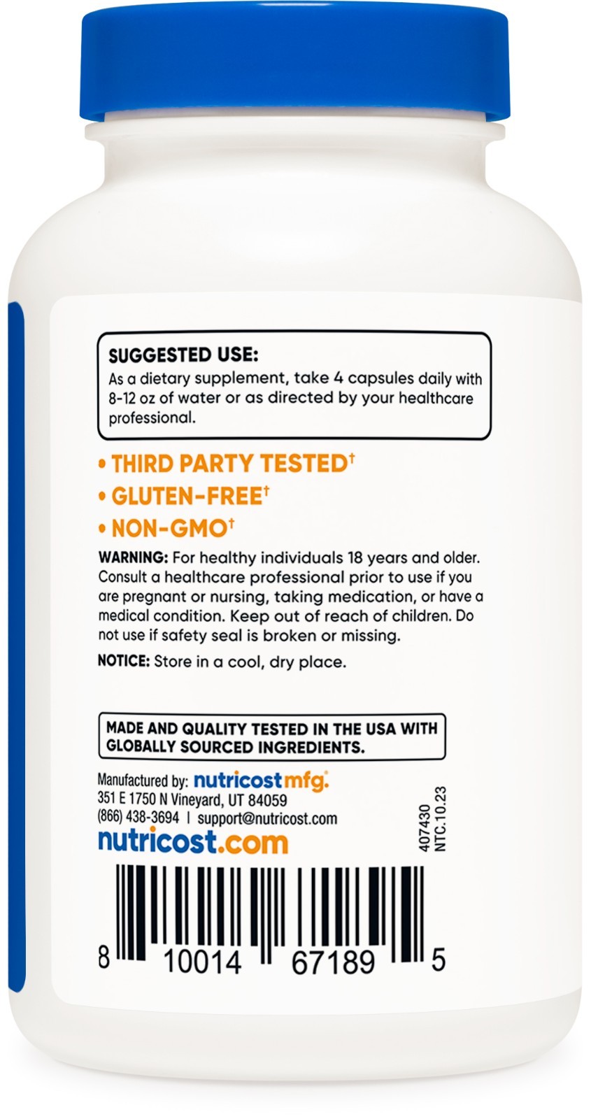 Nutricost Magnesium Citrate 120 Capsules, 420mg – Gluten Free, Non-GMO