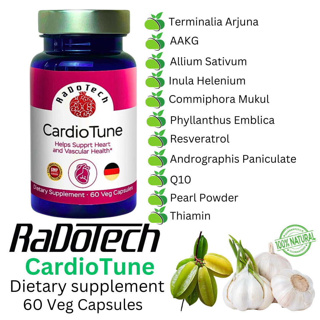 CardioTune – Natural Blood Pressure Support Supplement, 60 Plant-Based Caplets