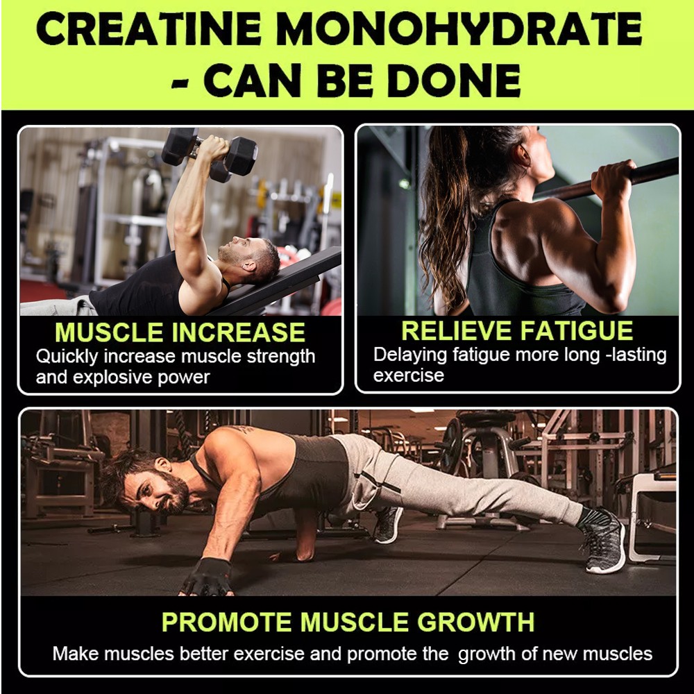 Creatine Monohydrate Powder Pure Promote Muscle Growth 5 Grams Per Serving