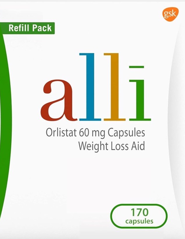 Weight Loss Diet Pills, Orlistat 60 mg Capsules 170 Count Refill Pack EXP 6/27