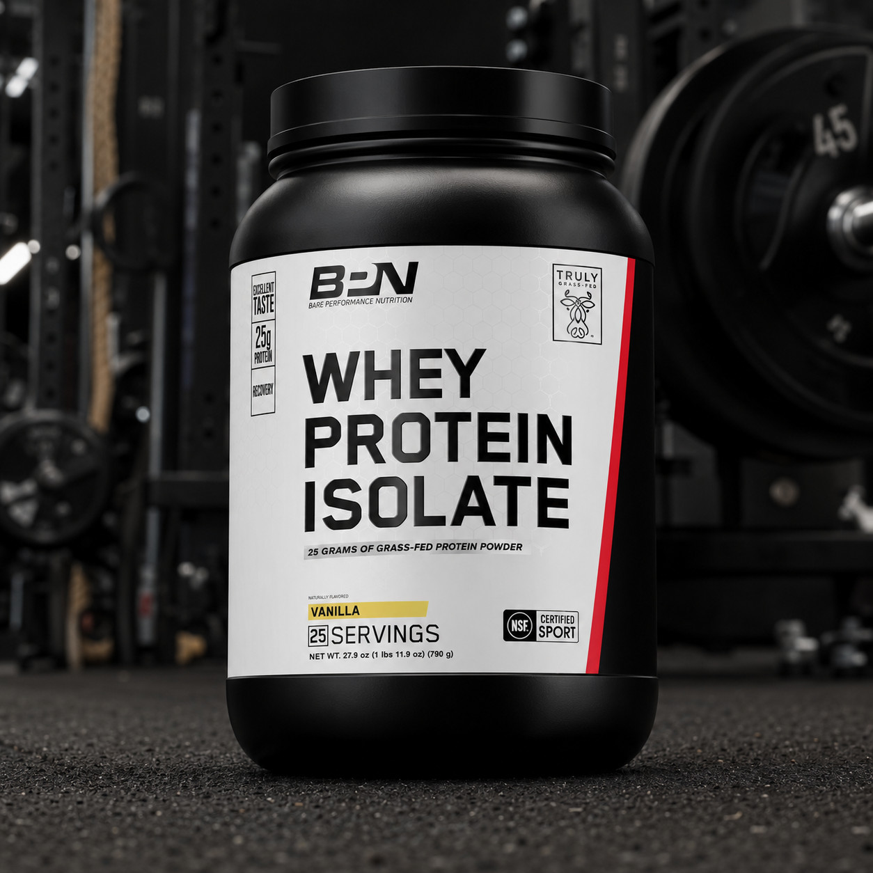 Grass Fed Whey Protein Isolate Vanilla 25 Servings BPN NSF Certified Exp 04/2028