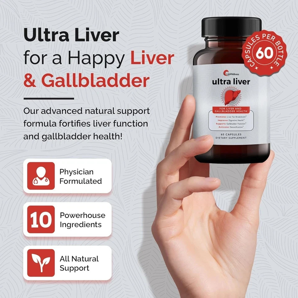 UpWellness Ultra Liver Supplement for Liver Health and Gallbladder Support ..