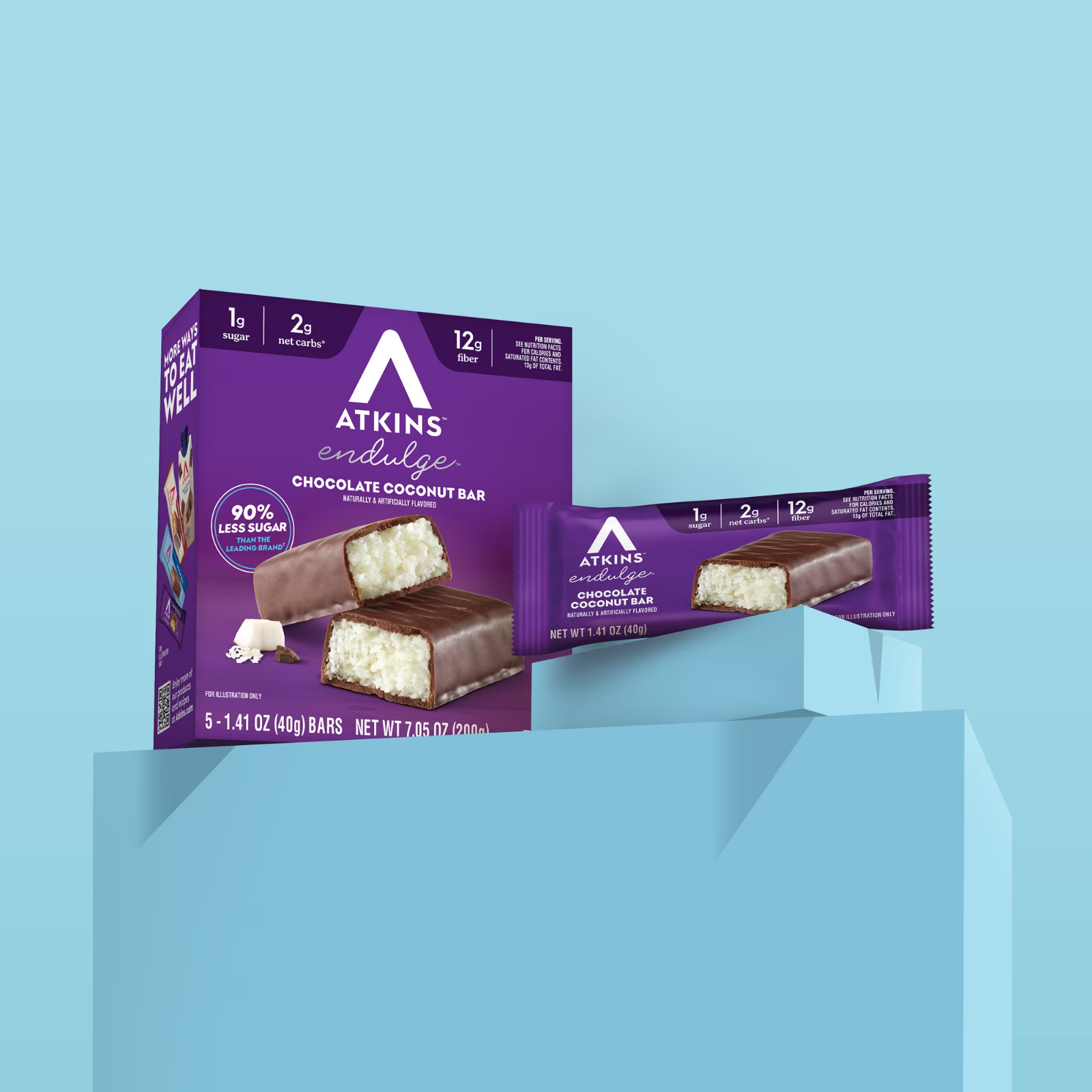 Atkins Endulge Chocolate Coconut Bars 5 Pack