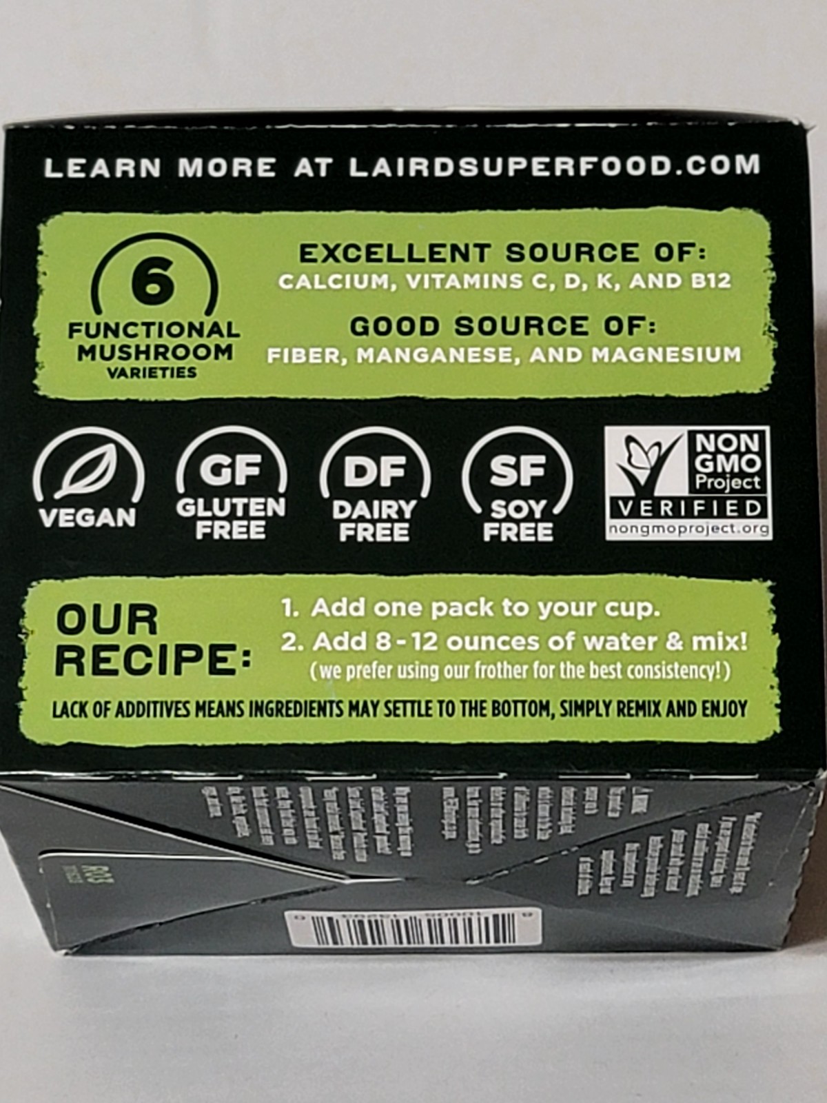 Laird Superfood Prebiotic Daily Greens Drink Mix 15 Pack – 0.5 oz Packets NEW