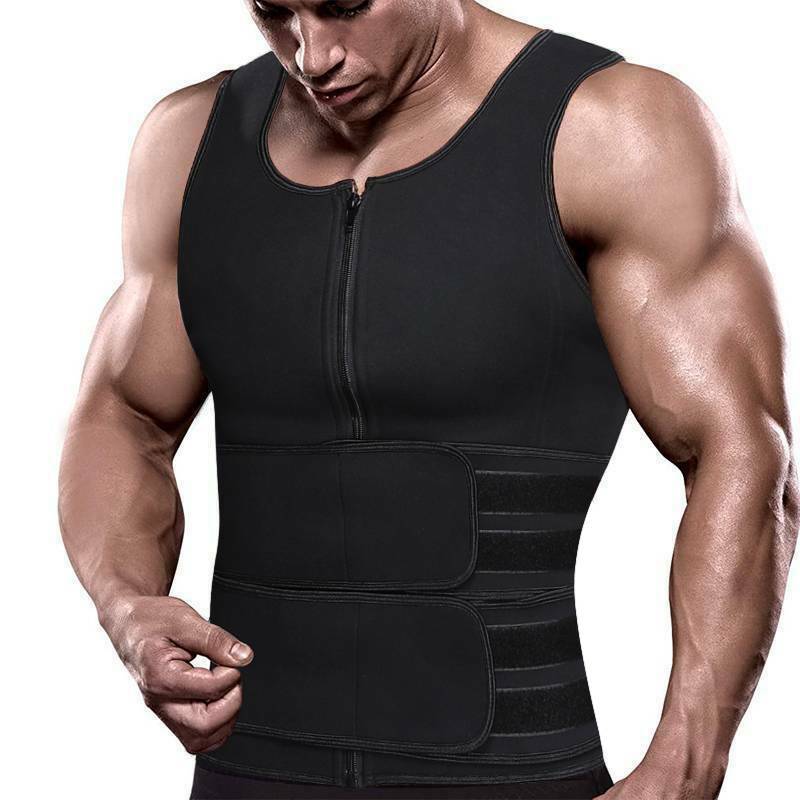 Men’s Waist Trainer Sauna Vest for Weight Loss Sweat Fat Burner Compression Tops