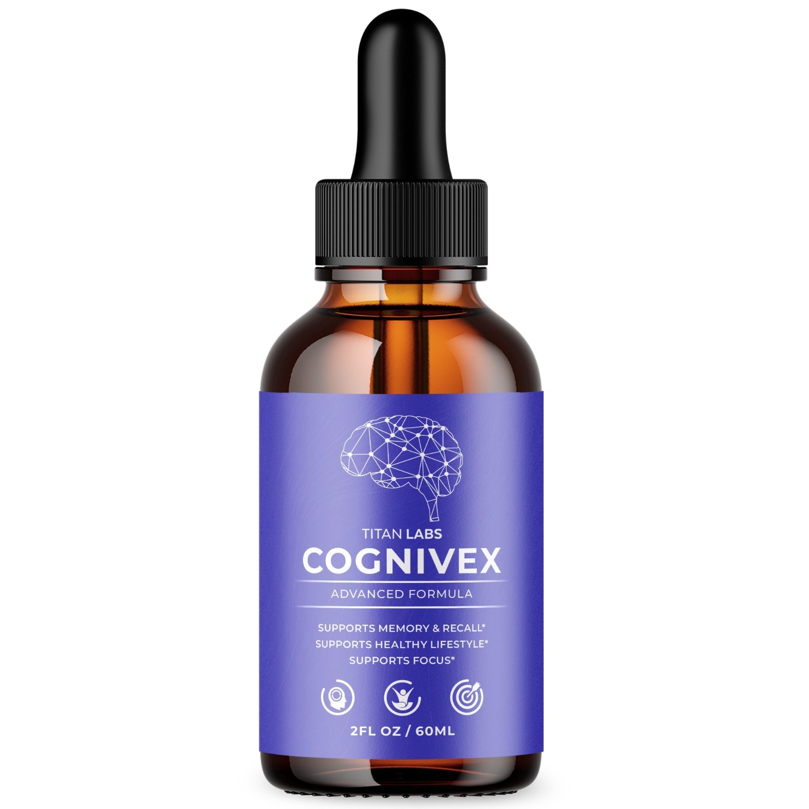 (1 Pack) Cognivex Nootropic Brain Health Support Drops Cogni Vex 30 Servings