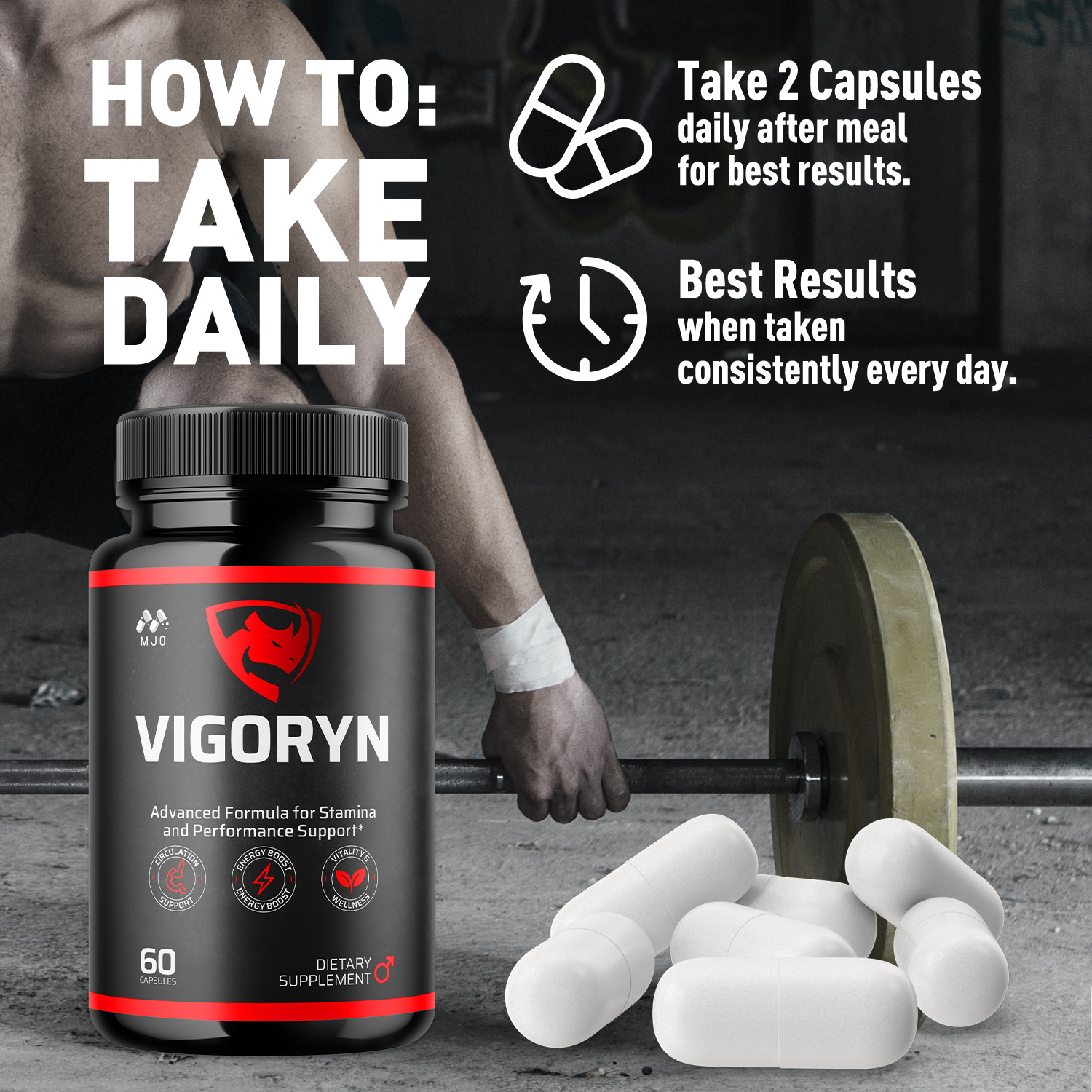 (3 Pack) Vigoryn Advanced Male Health Support Supplement Vigo Ryn 180 Capsules